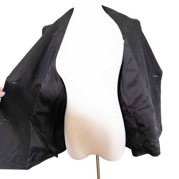 Smythe DB Tuck-In Blazer Double Breasted in Black Size 4 Super Soft Revolve - Picture 5 of 16